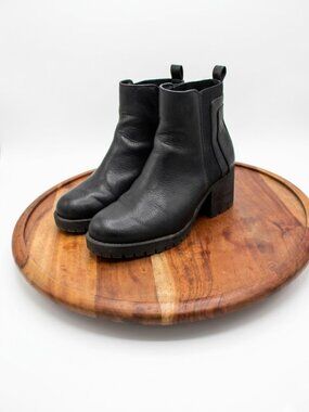 MIA "Colten" Black Chunky Vegan Lug Sole Chelsea Boots US 7.5 M